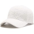 Winter Baseball Cap for Women Fleece Solid Color