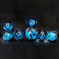 BESCON Dragon's Eye Sharp Edged Polyhedral Dice Set of 7, Handmade Dragon's Eye Dice for Role Playing Game, 4 colors available