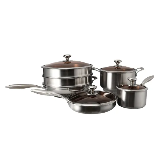 Non-Stick Stainless Steel Cookware Set: Home Kitchen Milk Pot, Casserole, Fry Pan, and More