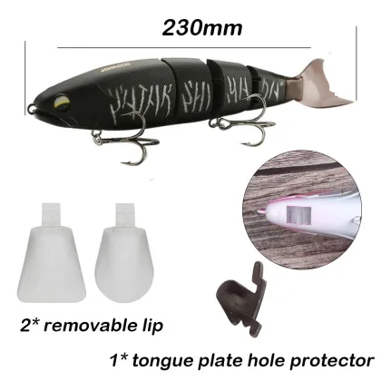 JOHNCOO 4 Sections Jointed Floating Hard Bait Jerk Lure for Bass and Pike