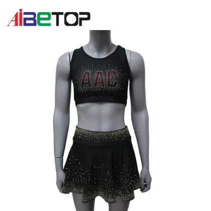 Black Dance Cheerleading Practice Wear