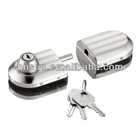 glass sliding push lock