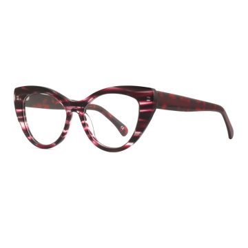 Women Cat Eye Oversized Acetate Optical Frame Glasses