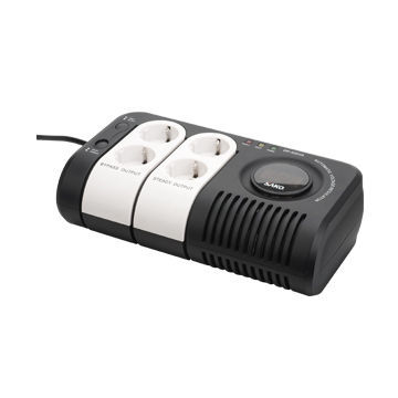 Power supply voltage stabilizer with AVR desktop LED display