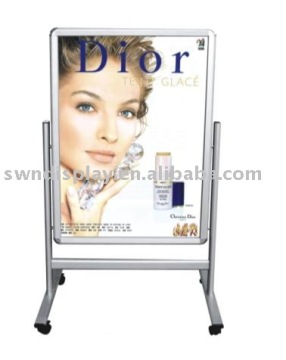 aluminum silver Sidewalk sign with wheels