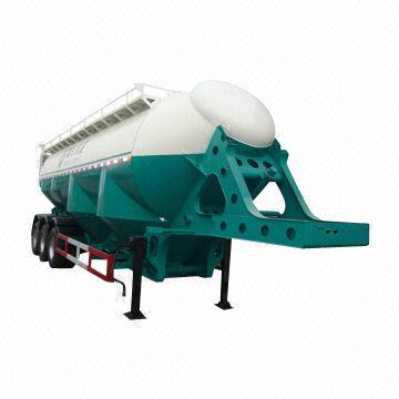Bulk Cement Silo Trailer, 42cbm Volume, 4 Storage/3 Axles/FUWA Brand, 11.00R20 Tire with ABS