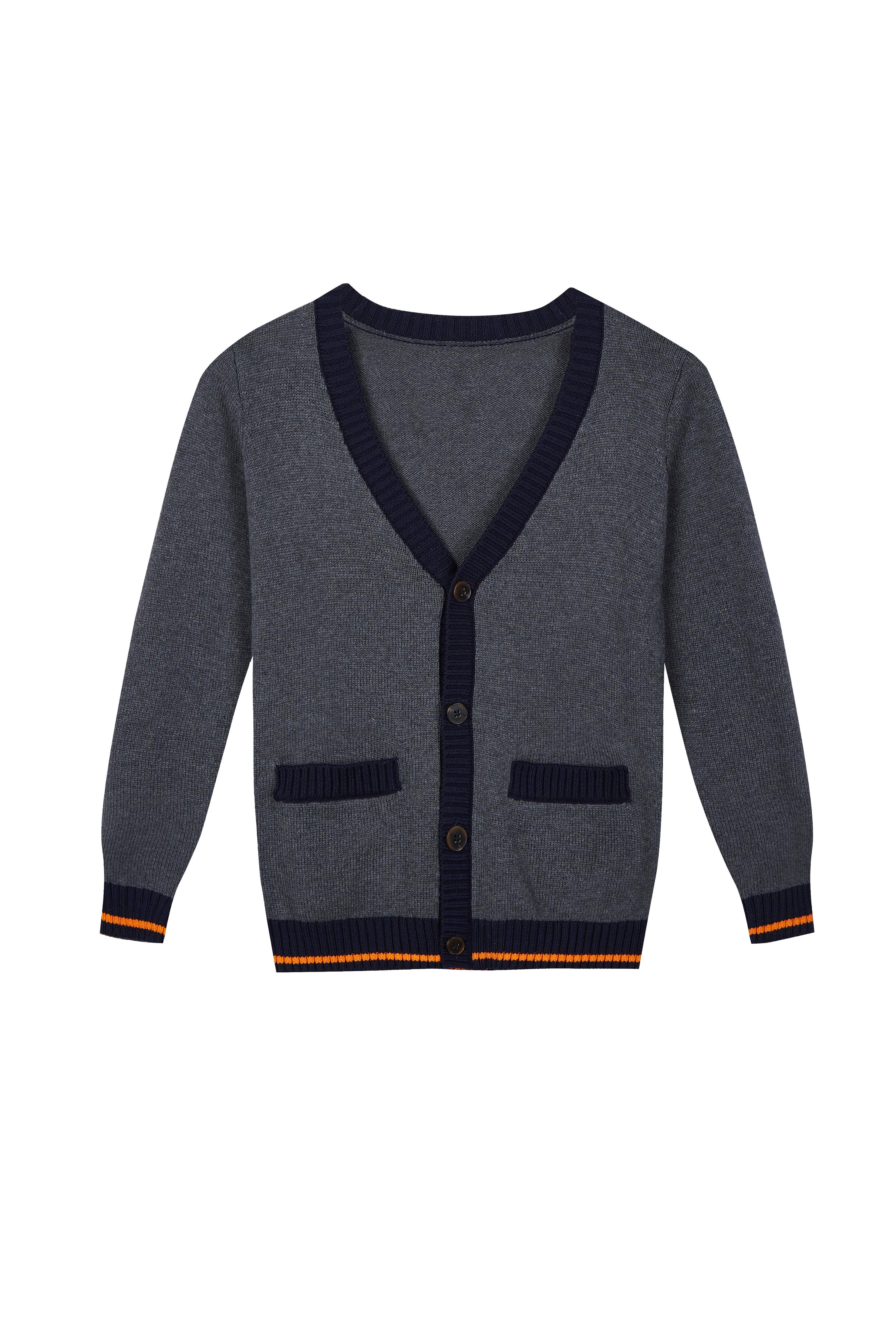 Kids's Sweater Vest Cotton V-Neck School Uniform Cardigan
