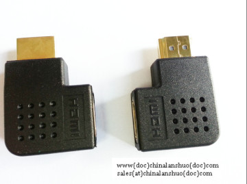 HDMI Female to HDMI Male adaptor 90 degree adapters, right angle flat vertical adapters