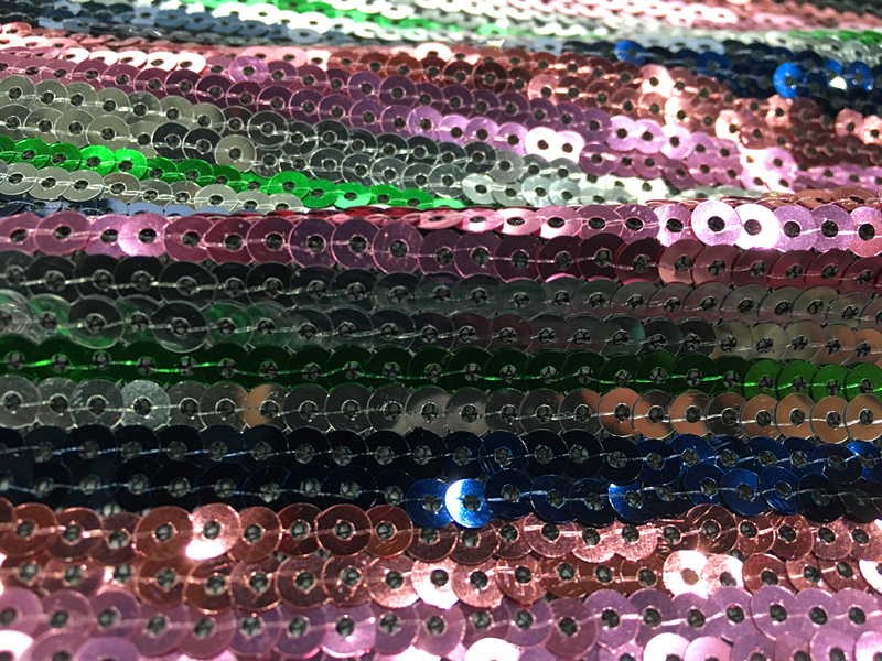 5MM Multicolor Sequin Embroidery Fabric