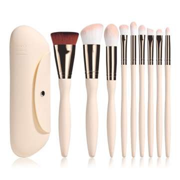 Wholesale 9pcs Portable Travel Foundation Eye Shadow Cosmetic Makeup Brushes Kit