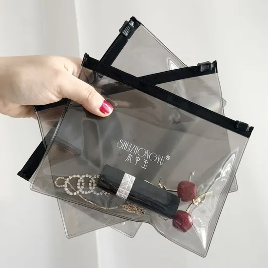 Transparent Clear Zip Lock Bag For Cosmetic Jewellery