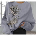 Frauen Crewneck Sweatshirt Skull Grafik Sweatshirt