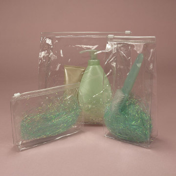 Transparent PVC Vinyl Bags With Zipper Slider