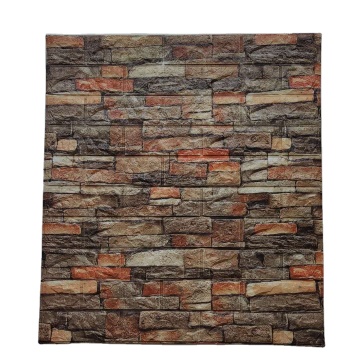 Eco-Friendly Self-Adhesive Vinyl 3D Brick & Wood Grain Wallpaper Stickers for Home Decoration