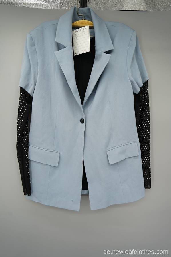 Einzelknopf -Netzhülse Blazer für Frauen