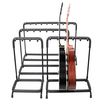 Multi-Head Guitar and Tennis Racket Display Rack - Metal Floor Stand