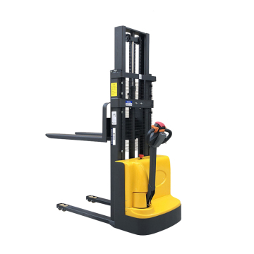 Electric Straddle Stacker with Adjustable Forks: 3M 1000KG Lift Capacity
