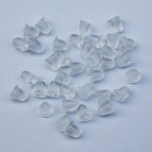 4 * 5MM Plastic Clear Earring Stopper Jewelry Making supplies