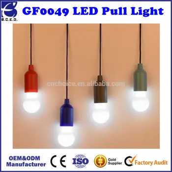 Portable Retro Look LED Pull Light Hang Anywhere Work Home Kids