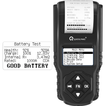 High Precision 12V 24V CCA Battery Tester with Temperature Measurement and Printing Function