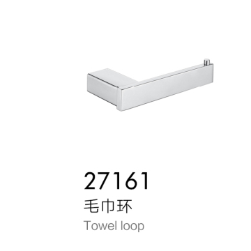 Chrome Wall Mounted Stainless Steel Towel Rack with Loops for Bathroom