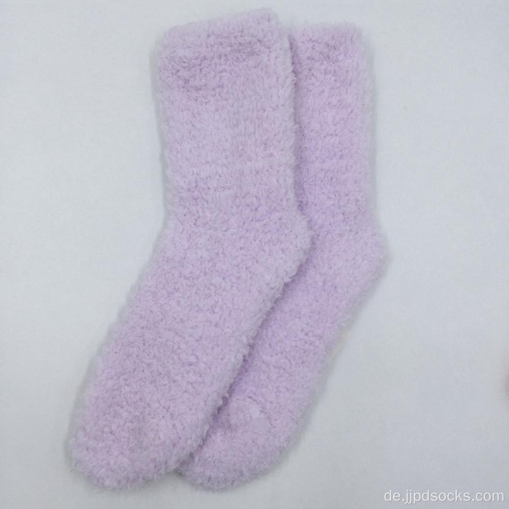 Purpurrote dicke mikrofaser gemütliche Socken