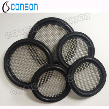 Triclamp screened viton and buna N tri clamp screen gasket