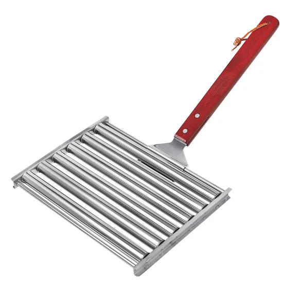 Stainless Steel Hot Dog Roller Grill Sausage BBQ Rotisserie with Handle