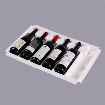 6Pcs Molded Pulp Red Wine Bottle Packaging Tray