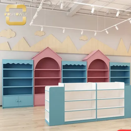 Blue Kids' Cabinets Storage Rack for Clothes and Toys