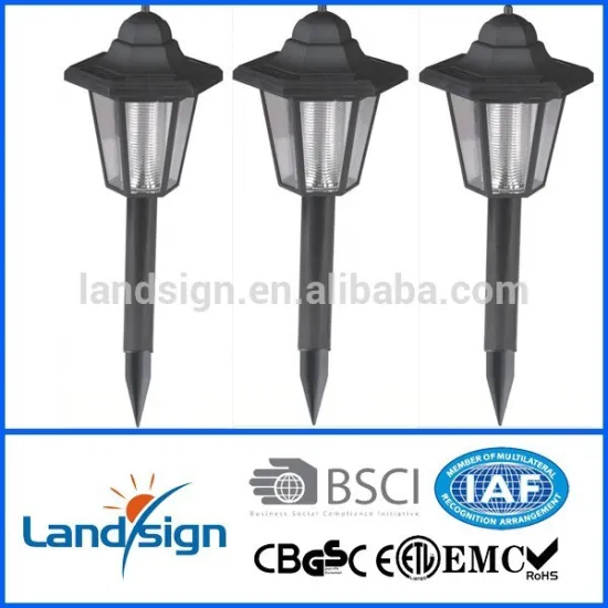 XLTD-246 Cixi Landsign Plastic solar garden light series wholesale hexagonal lantern shaped color changing solar Chinese lantern