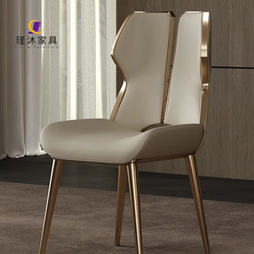 Stainless Steel and Leather Modern Minimalist Dining Room Stool Chair for Stylish Spaces