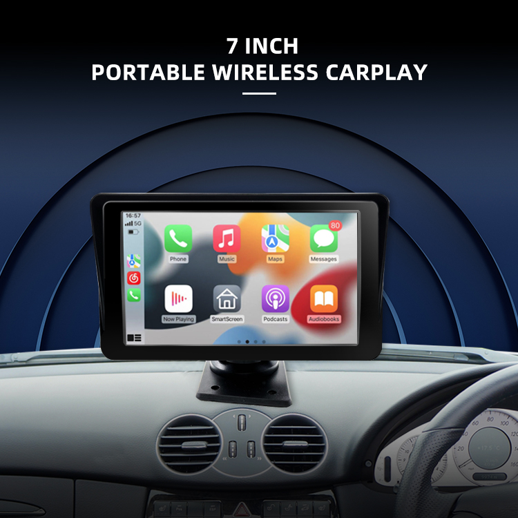 Universal 7inch 4k+1080p Dual Lens Carplay Screen - Wireless Carplay ...