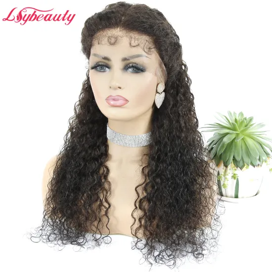 2020 New HD Super Natural Thin Transparent 360 Lace Front Wig Jerry Curl, 100% Virgin Remy Hair Curly 360 Full Lace Wig.