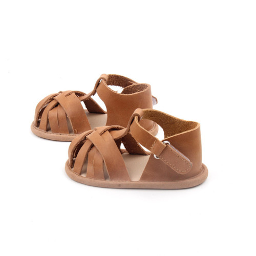 China Genuine Leather Baby Boys Girls Sandals Manufactory