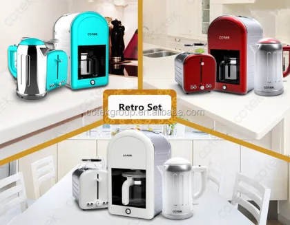 White Kitchen Appliances: Electric Kettle & Toaster