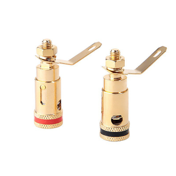 2Pcs OEM KCT DIY Home Gold Plated Car Stereo Screw Binding Post Speaker Terminal