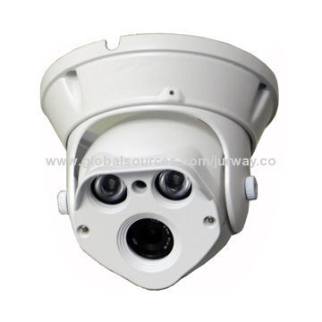 Vandal-proof IP Camera with 4/6/8/12mm 1.0-megapixel Lens, 720P, 2-piece IR-III LEDs for 40 Meters