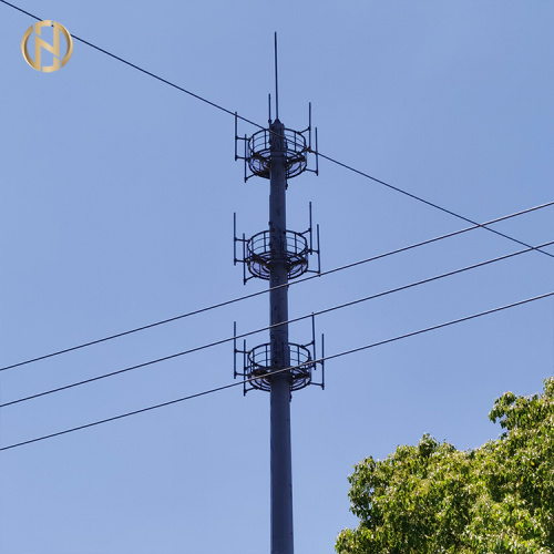 Hot Dip Galvanized Communication Monopole Pole Wifi Tower