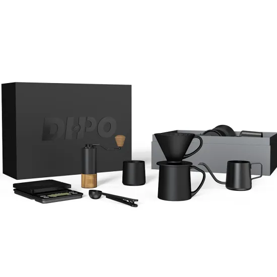 DHPO Coffee Maker Set: Barista Hot Sale Manual Grinder and Drip Pot for Outdoor Travel Gifts