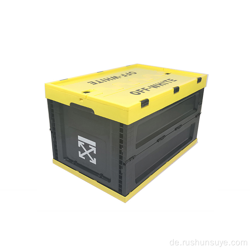 65L Yellow Black Mode Folding Box mit Abdeckung