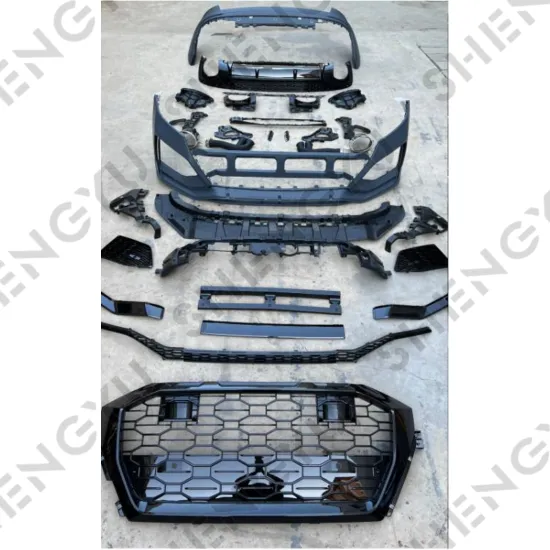 Car Spare Parts Upgrade Kit for Audi Q8 18-22: Bumpers, Grille, Rear Diffuser, Exhaust Pipes, Front Lip