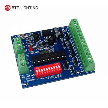 DMX 512 LED Light Decoder - 8 Channel Common Anode CMOS Drain-Open Output Controller