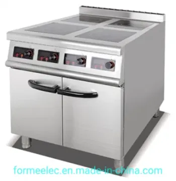 21kw Commercial Induction Heater 6 Square Plate Induction Cooker with Cabinet