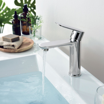 Krom Pirinç Banyo Tek Delik Tek Handli Havza Karıştırıcı Musluk
