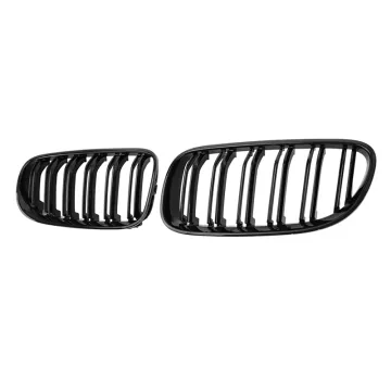 Gloss Black 2-Slat Front Grille for BMW E92 3 Series (2010-2013)