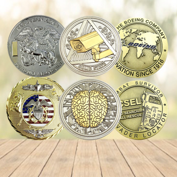Promoción Monedas de desafío de metal en relieve de promoción