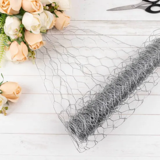 Silver Galvanized Hexagonal Craft Wire Mesh