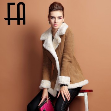 2015FA double face fur coat/leather jacket pattern of natural winter fur coat for women fashion 2015