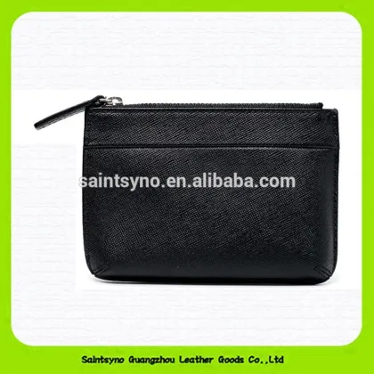 Men's genuine leather coin purse with key ring 15052